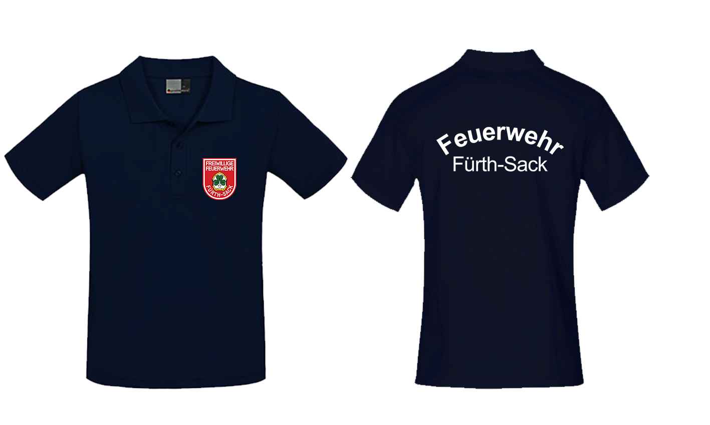 Poloshirt Feuerwehr Fürth Sack Navy