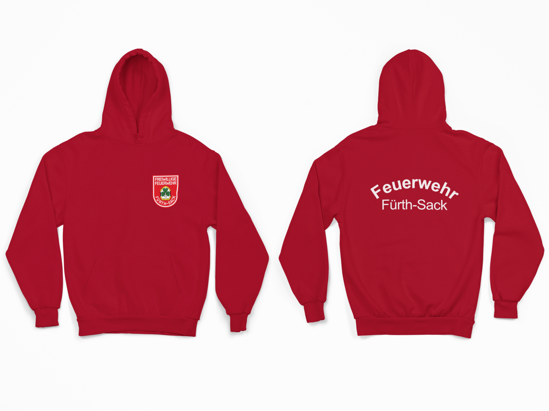 Hoodie Feuerwehr Fürth Sack Rot